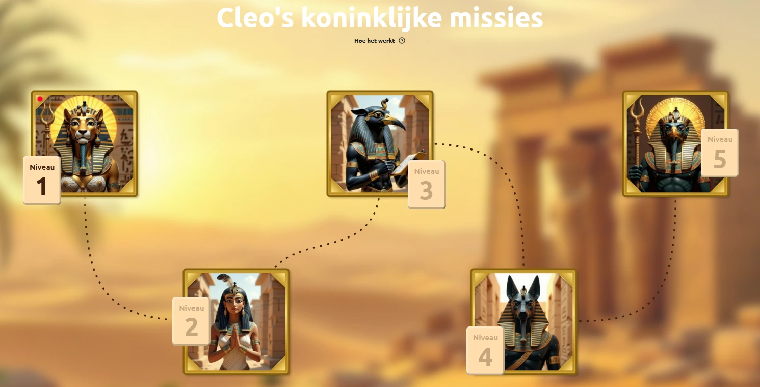 bet cleo casino niveaus